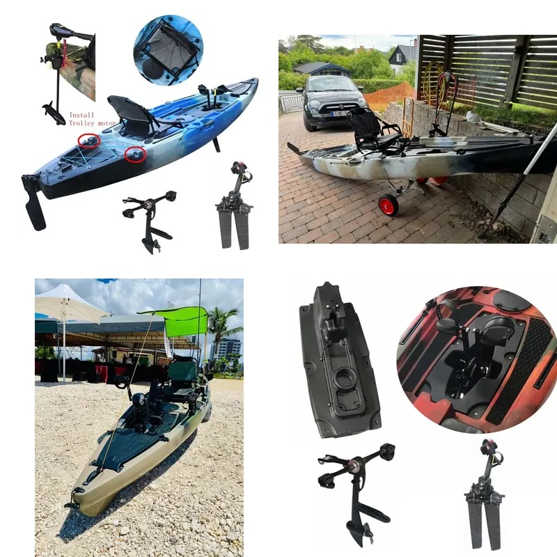 Fishing Kayak Sit On Top - Motor Eléctrico de Pedal Único para