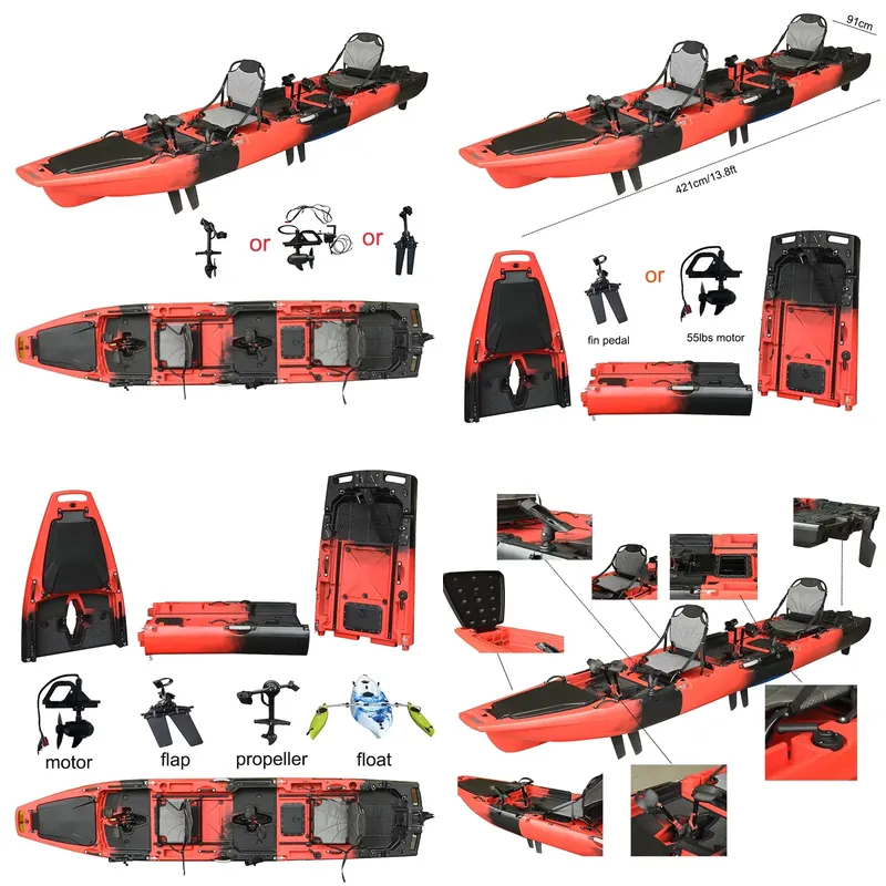 Kayak de Pesca de 14 Pies con  - Fishing Kayak Pedal Drive reseña y precio