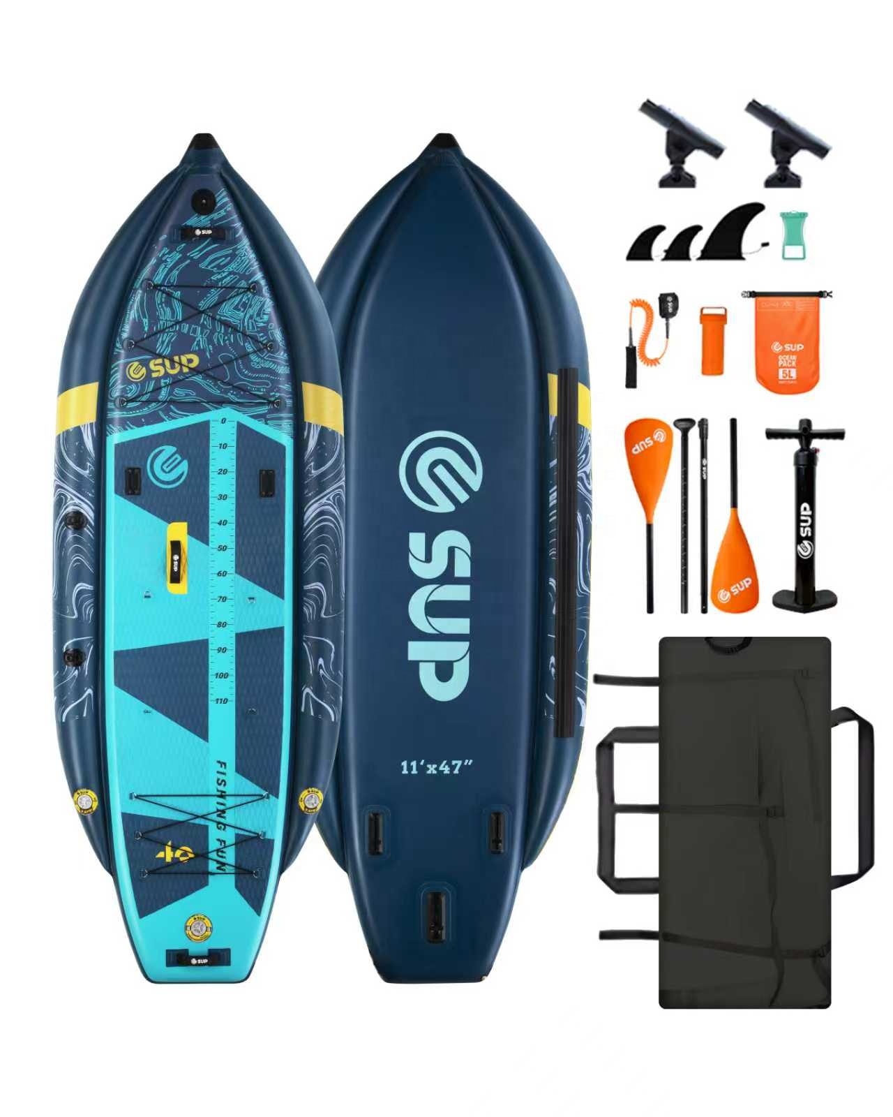 Kayak Inflable para Pesca con  - Fishing Kayak Rod Holder reseña y precio